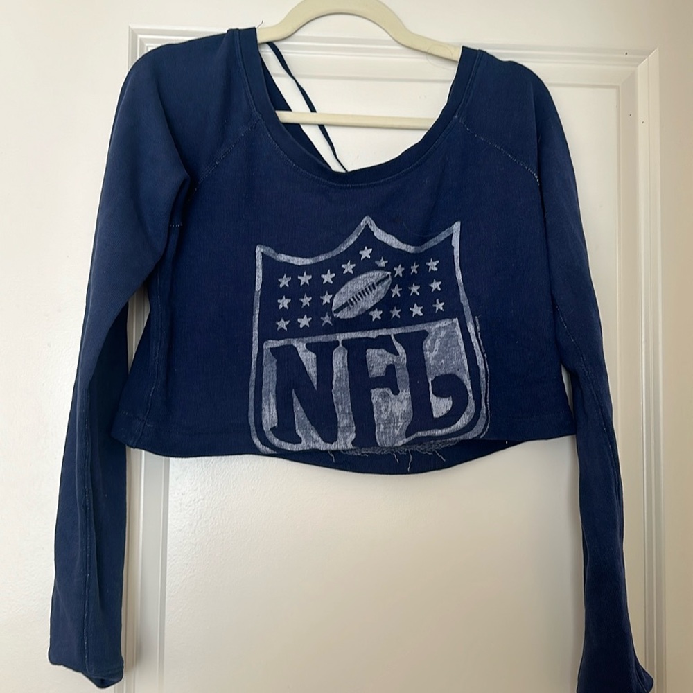 Vintage Y2K NFL football cropped sweatshirt size medium